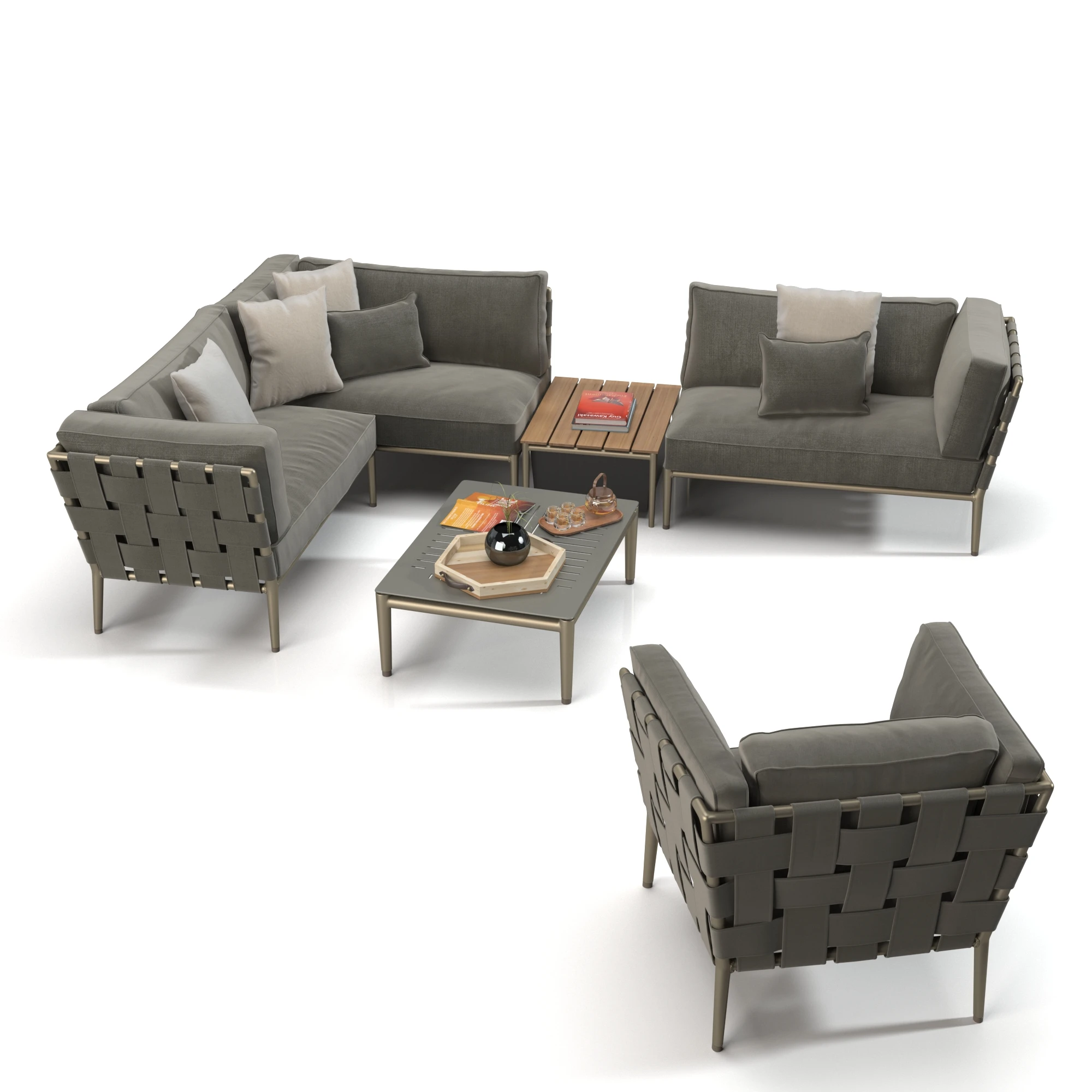 Cane Line Conic Moduler Sofa Set 3D Model_03